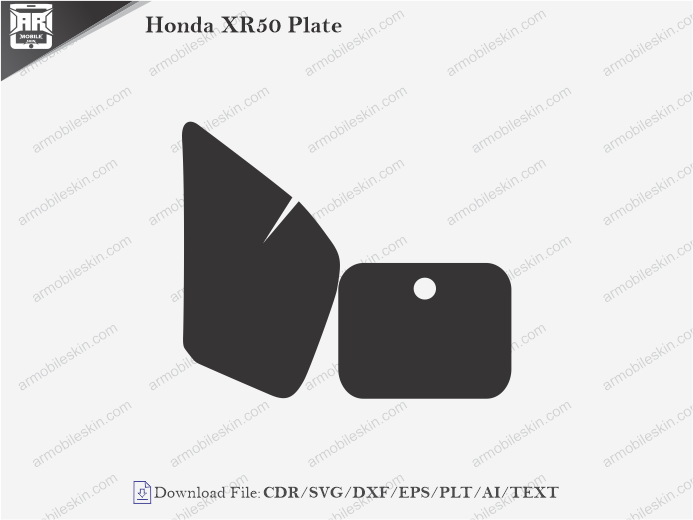 Honda XR50 Plate Wrap Skin Template