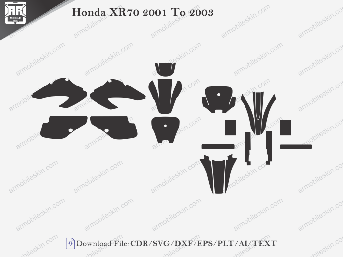 Honda XR70 2001 To 2003 Wrap Skin Template