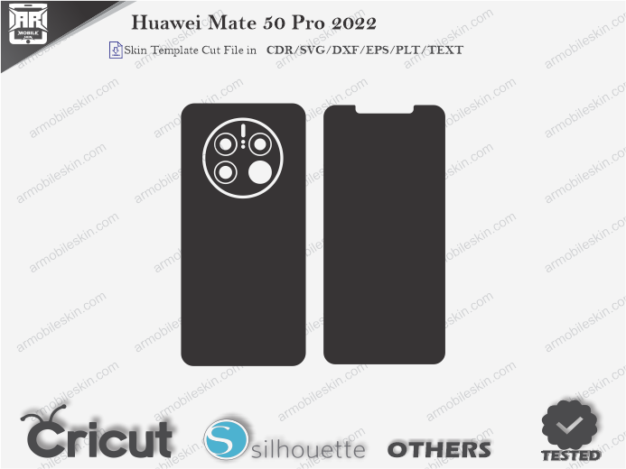 Huawei Mate 50 Pro Skin Template Vector