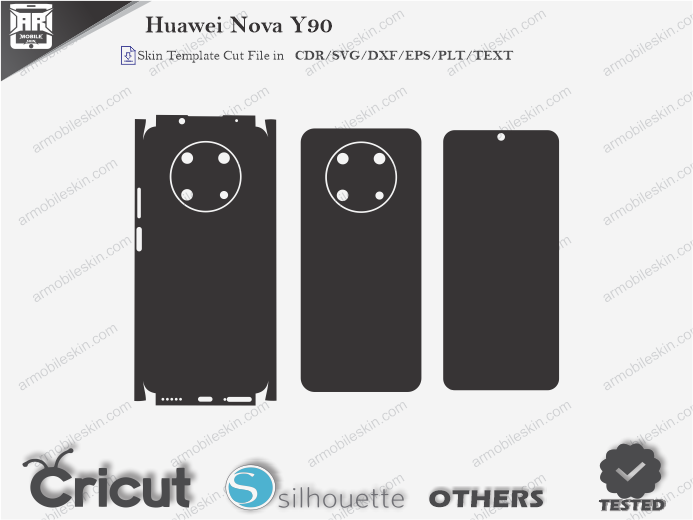 Huawei Nova Y90 Skin Template Vector