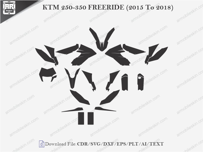 KTM 250-350 FREERIDE (2015 To 2018) Wrap Skin Template