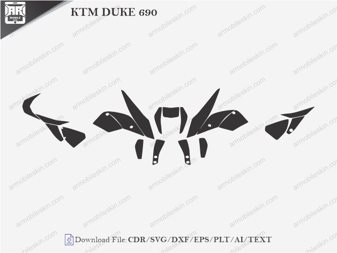 KTM DUKE 690 Wrap Skin Template