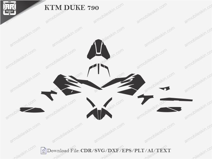 KTM DUKE 790 Wrap Skin Template
