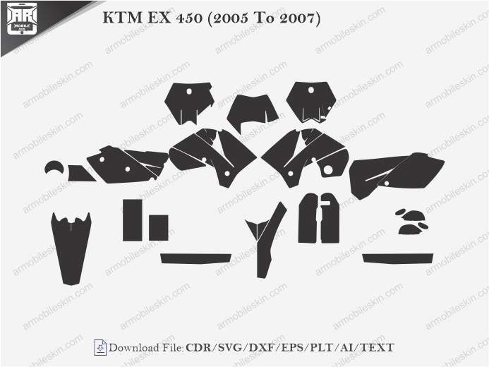 KTM EX 450 (2005 To 2007) Wrap Skin Template