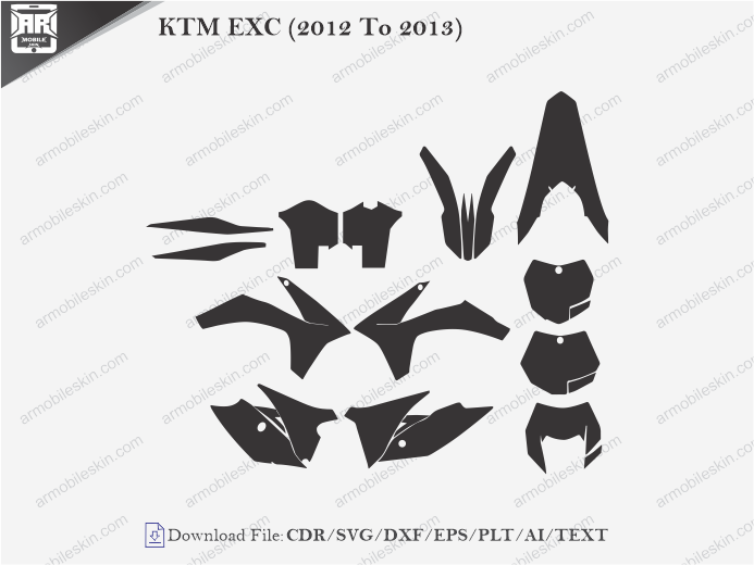 KTM EXC (2012 To 2013) Wrap Skin Template