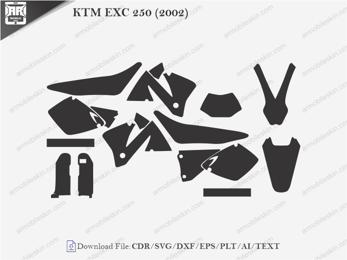 KTM EXC 250 (2002) Wrap Skin Template
