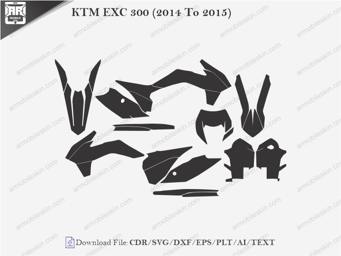 KTM EXC 300 (2014 To 2015) Wrap Skin Template