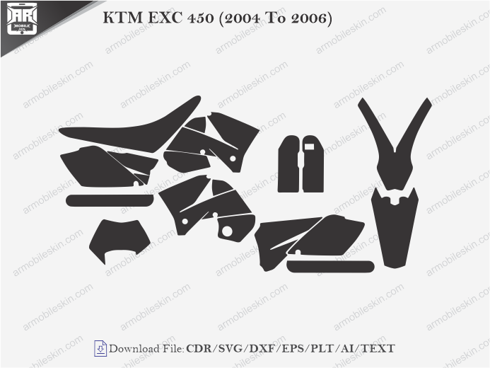KTM EXC 450 (2004 To 2006) Wrap Skin Template