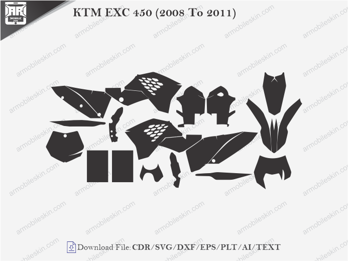 KTM EXC 450 (2008 To 2011) Wrap Skin Template