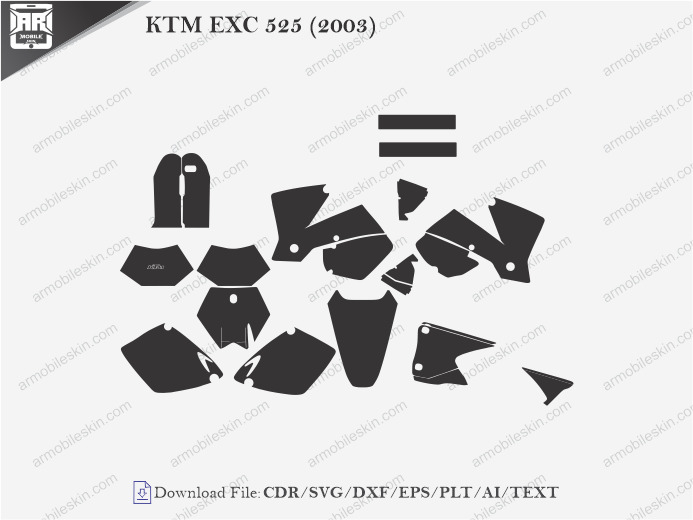 KTM EXC 525 (2003) Wrap Skin Template