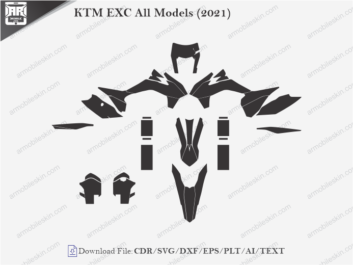 KTM EXC All Models (2021) Wrap Skin Template