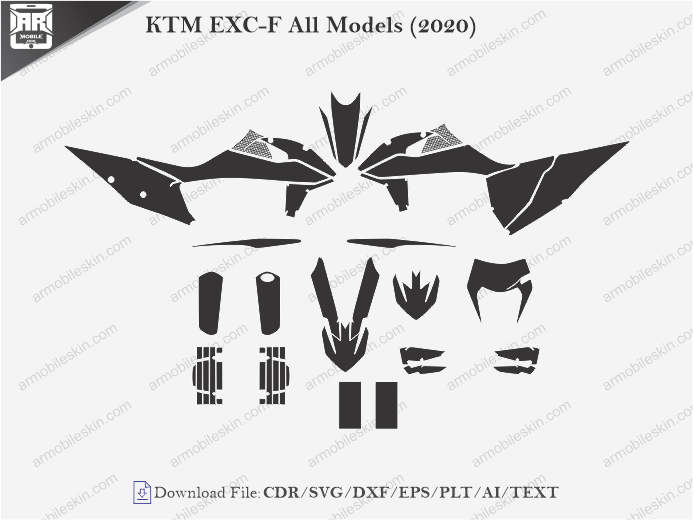 KTM EXC-F All Models (2020) Wrap Skin Template