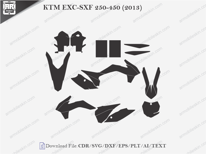 KTM EXC-SXF 250-450 (2013) Wrap Skin Template