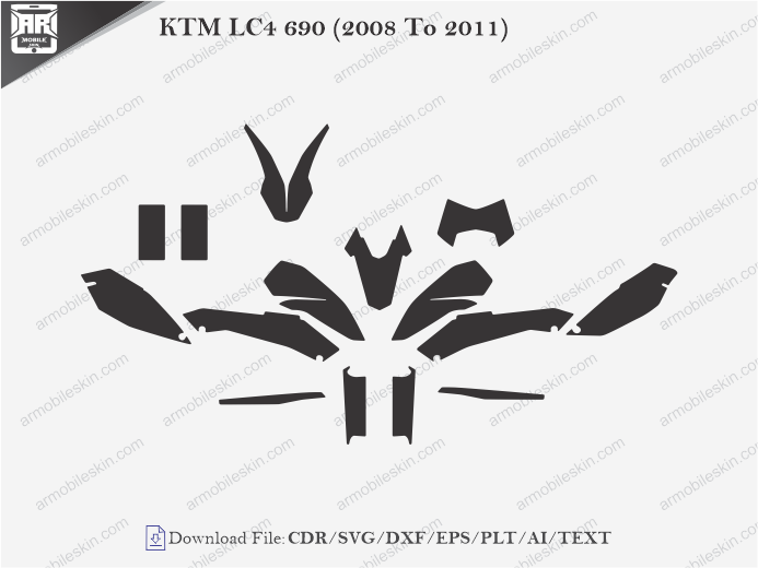 KTM LC4 690 (2008 To 2011) Wrap Skin Template