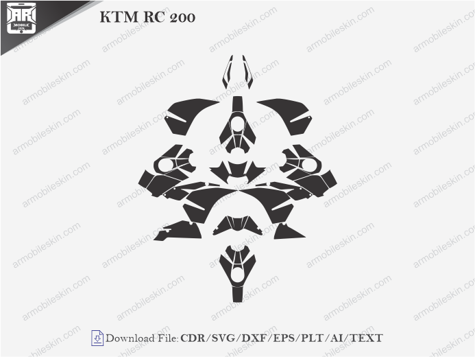 KTM RC 200 Wrap Skin Template