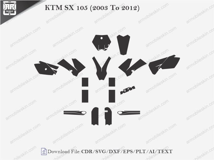 KTM SX 105 (2003 To 2012) Wrap Skin Template