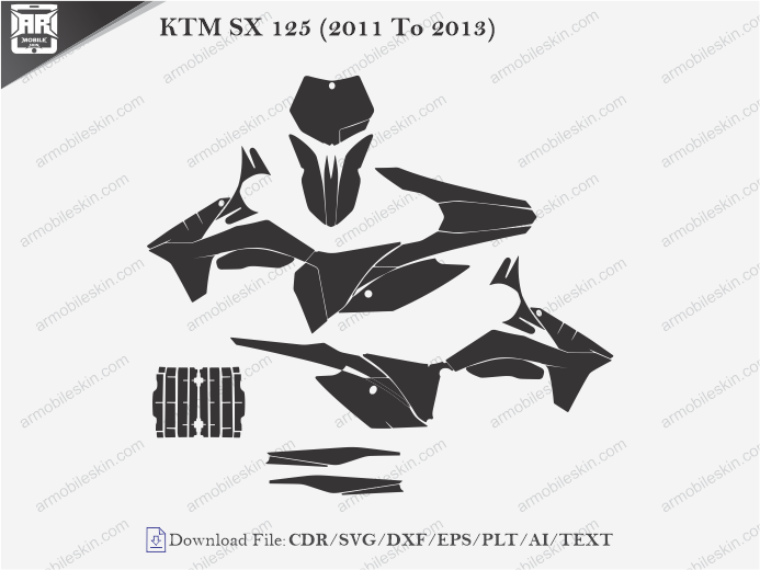KTM SX 125 (2011 To 2013) Wrap Skin Template