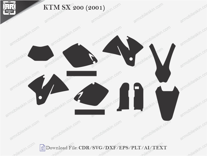 KTM SX 200 (2001) Wrap Skin Template