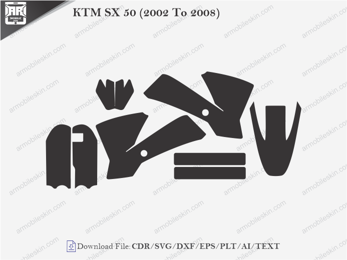 KTM SX 50 (2002 To 2008) Wrap Skin Template