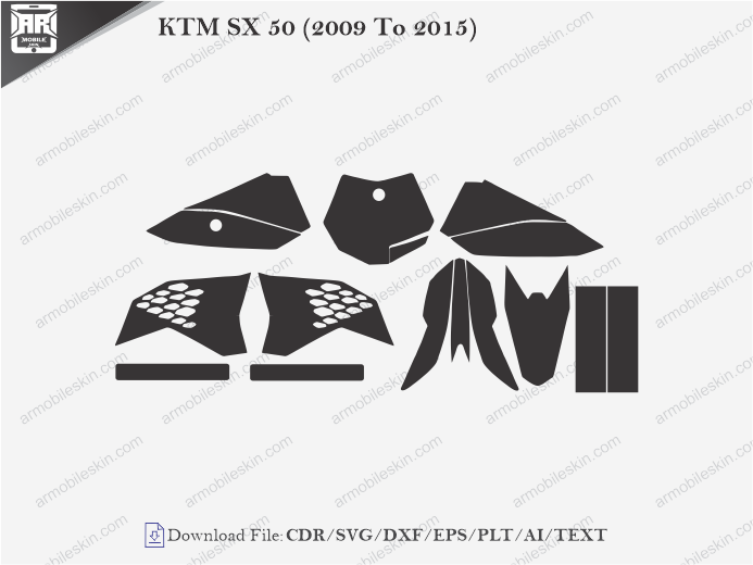 KTM SX 50 (2009 To 2015) Wrap Skin Template