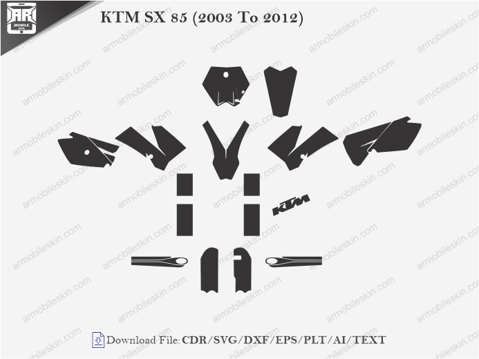 KTM SX 85 (2003 To 2012) Wrap Skin Template