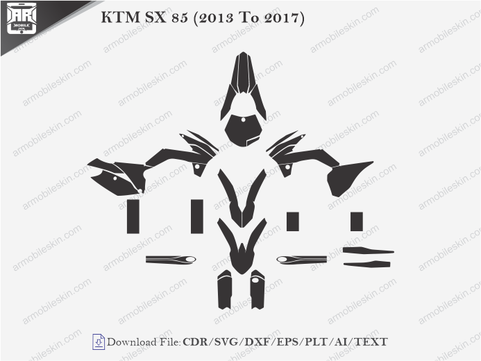 KTM SX 85 (2013 To 2017) Wrap Skin Template