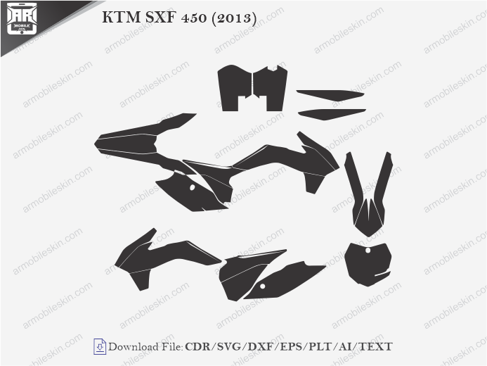 KTM SXF 450 (2013) Wrap Skin Template