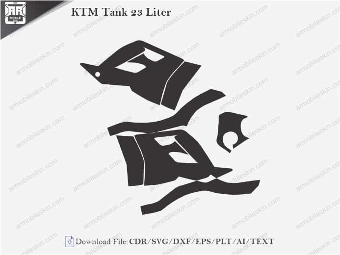 KTM Tank 23 Liter Wrap Skin Template