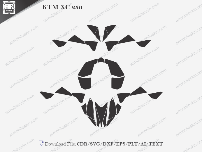 KTM XC 250 Wrap Skin Template