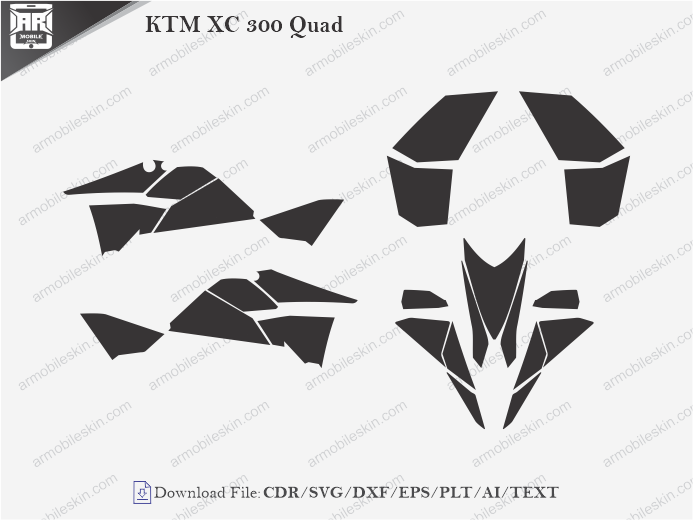 KTM XC 300 Quad Wrap Skin Template
