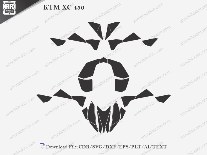 KTM XC 450 Wrap Skin Template