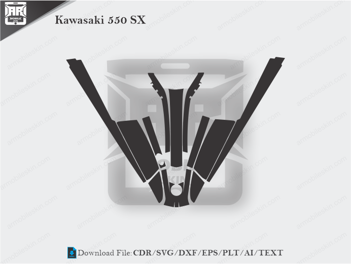 Kawasaki 550 SX Wrap Skin Template