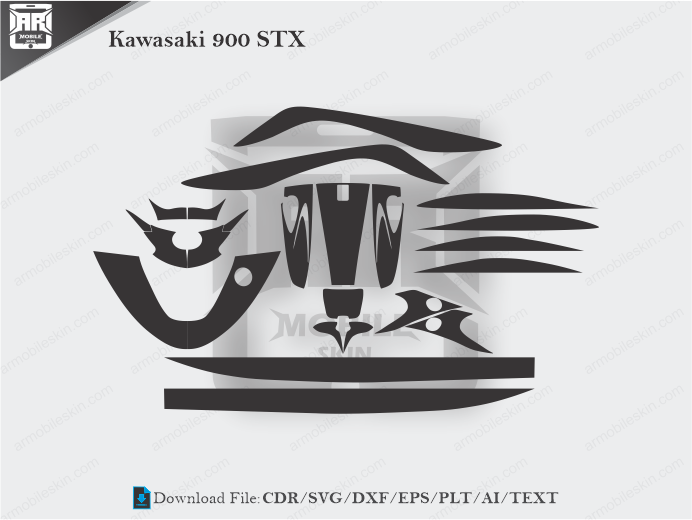 Kawasaki 900 STX Wrap Skin Template
