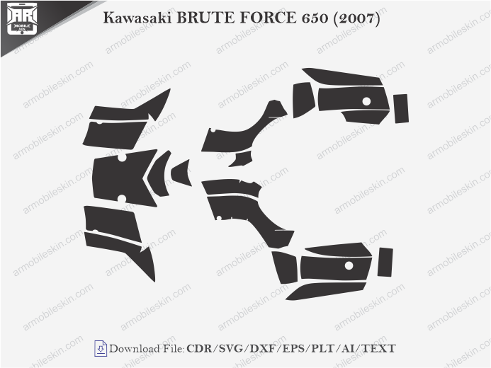 Kawasaki Kawasaki BRUTE FORCE 650 (2007) Wrap Skin Template
