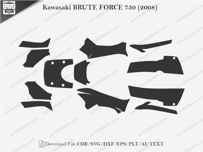 Kawasaki BRUTE FORCE 750 (2008) Wrap Skin Template