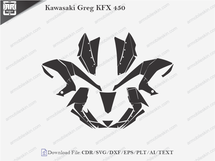 Kawasaki Greg KFX 450 Wrap Skin Template