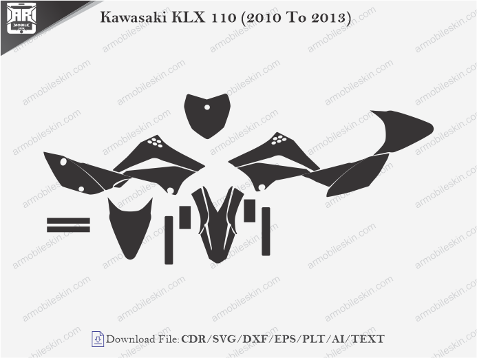 Kawasaki KLX 110 (2010 To 2013) Wrap Skin Template