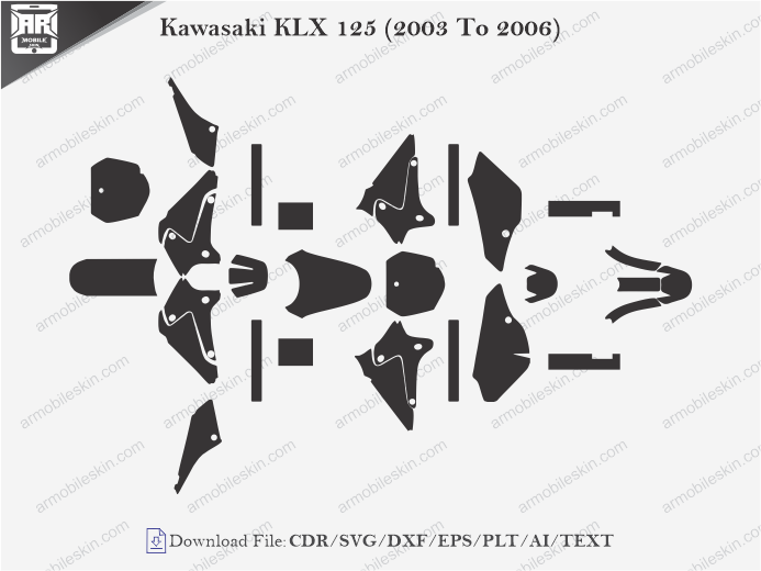 Kawasaki KLX 125 (2003 To 2006) Wrap Skin Template