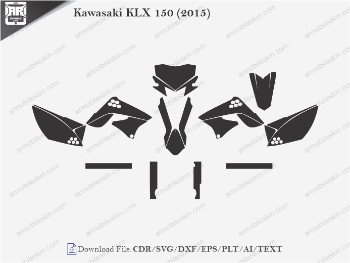 Kawasaki KLX 150 (2015) Wrap Skin Template
