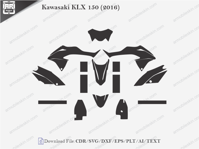 Kawasaki KLX 150 (2016) Wrap Skin Template