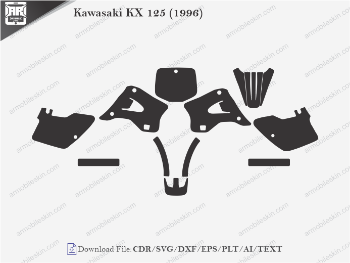 Kawasaki KX 125 (1996) Wrap Skin Template