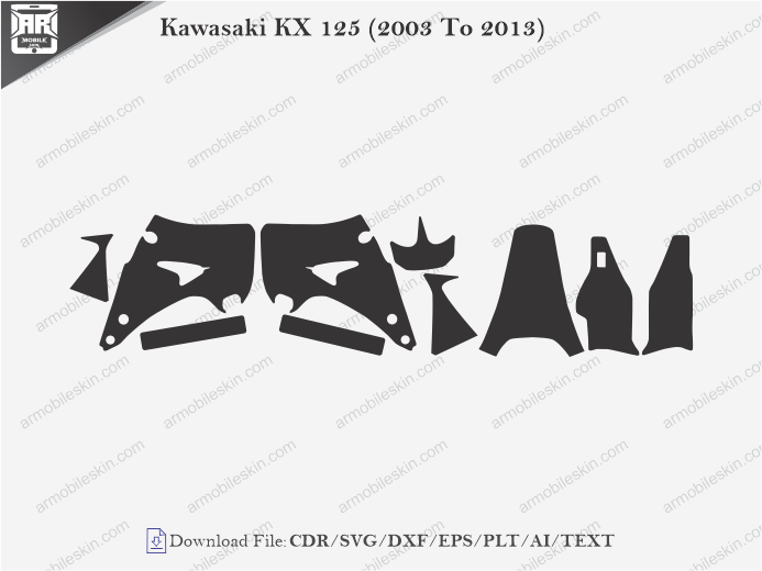 Kawasaki KX 125 (2003 To 2013) Wrap Skin Template