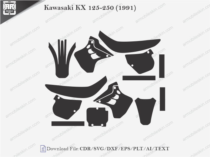 Kawasaki KX 125-250 (1991) Wrap Skin Template