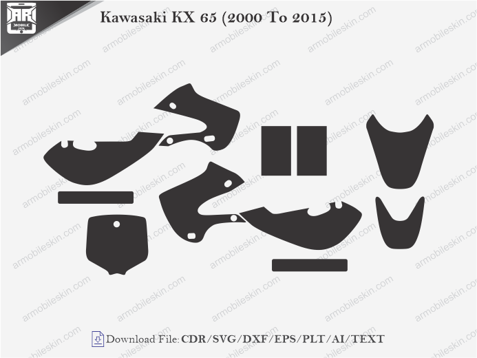Kawasaki KX 65 (2000 To 2015) Wrap Skin Template