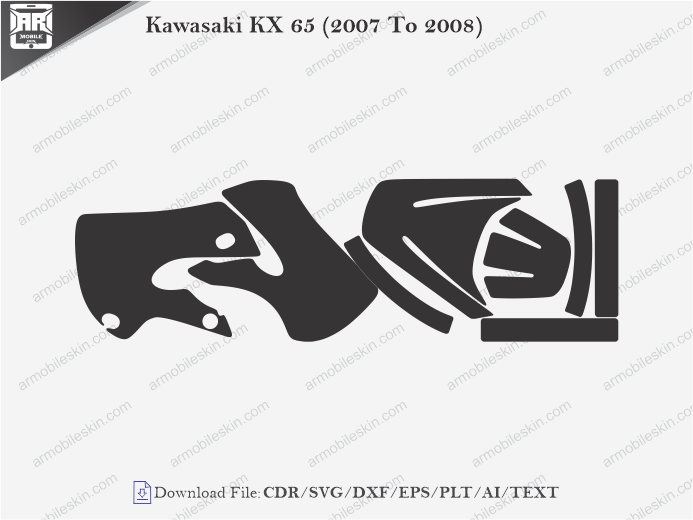 Kawasaki KX 65 (2007 To 2008) Wrap Skin Template