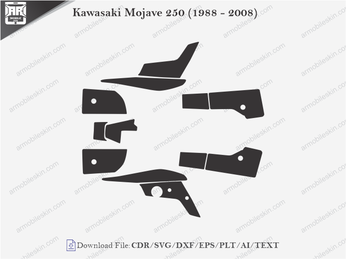 Kawasaki Mojave 250 (1988 - 2008) Wrap Skin Template