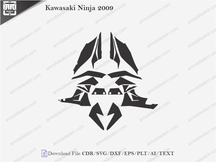 Kawasaki Ninja 2009 Wrap Skin Template