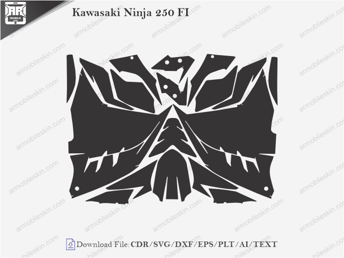 Kawasaki Ninja 250 FI Wrap Skin Template