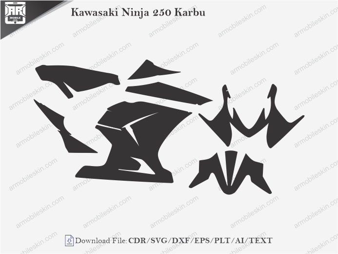 Kawasaki Ninja 250 Karbu Wrap Skin Template