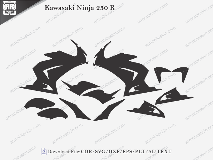 Kawasaki Ninja 250 R Wrap Skin Template